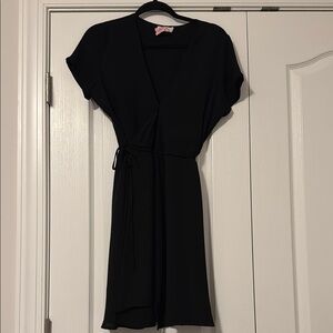 LUSH Black Wrap Dress